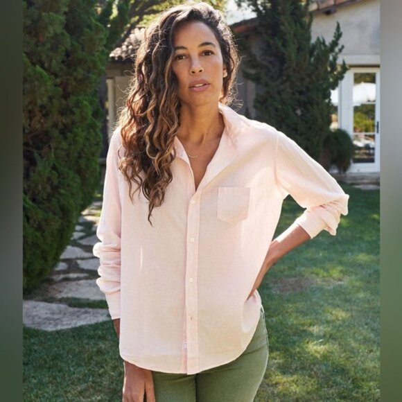 Frank & Eileen Tops - Frank & Eileen Eileen Shirt Baby Pink Button Down Long Sleeve Women's Sz S B10